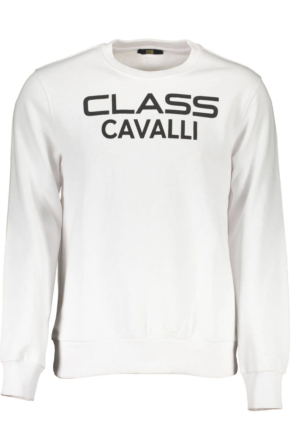 Cavalli Class White Cotton Men Sweater - XXL