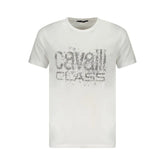 Cavalli Class White Cotton Men T-Shirt