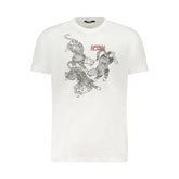 Cavalli Class White Cotton Men T-Shirt - T-Shirts