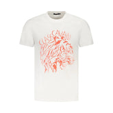 Cavalli Class White Cotton Men T-Shirt - T-Shirts