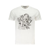 Cavalli Class White Cotton Men T-Shirt - T-Shirts