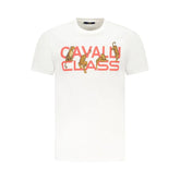 Cavalli Class White Cotton Men T-Shirt - T-Shirts