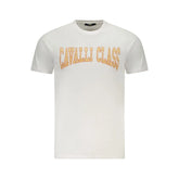 Cavalli Class White Cotton Men T-Shirt - T-Shirts