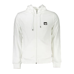 Cavalli Class White Cotton Men’s Hooded Sweater - Hoodies