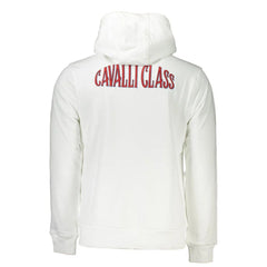 Cavalli Class White Cotton Men’s Hooded Sweater - Hoodies