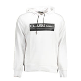 Cavalli Class White Cotton Men’s Sweater - XXL - Hoodies