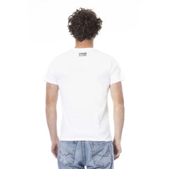 Cavalli Class White Cotton Men’s T-Shirt - L - T-Shirts