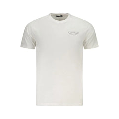 Cavalli Class White Cotton Men’s T-Shirt - T-Shirts
