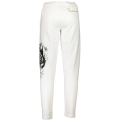 Cavalli Class White Cotton Pant - Joggers