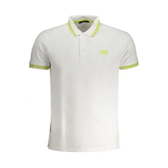 Cavalli Class White Cotton Polo Shirt - Polos