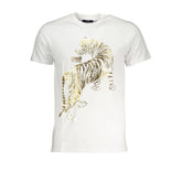 Cavalli Class White Cotton T-Shirt - T-Shirts