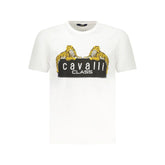 Cavalli Class White Cotton T-Shirt - T-Shirts
