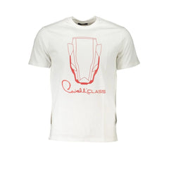 Cavalli Class White Cotton T-Shirt - T-Shirts