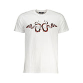 Cavalli Class White Cotton T-Shirt - T-Shirts