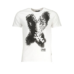Cavalli Class White Cotton T-Shirt - T-Shirts