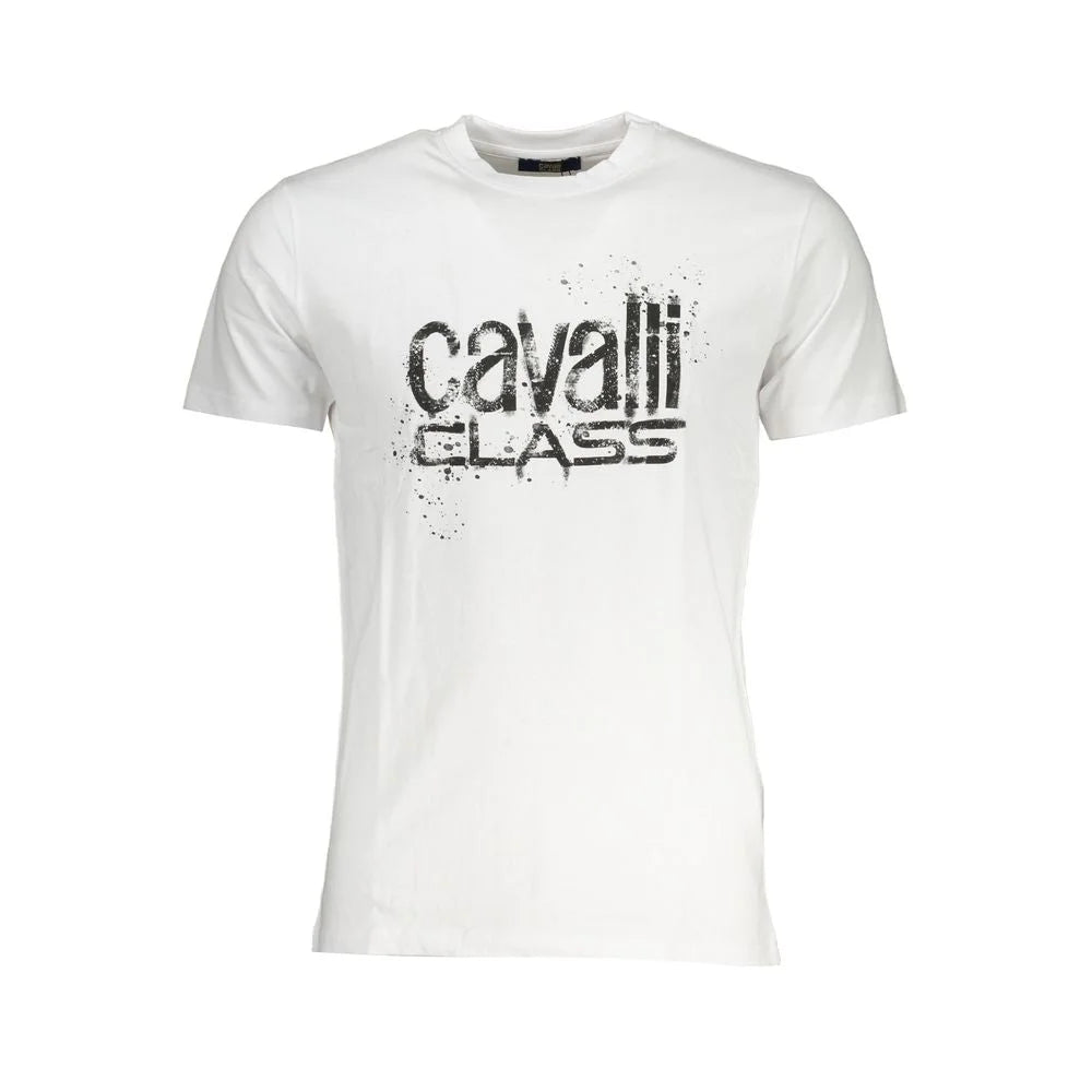 Cavalli Class White Cotton T-Shirt - T-Shirts