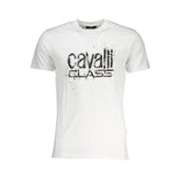 Cavalli Class White Cotton T-Shirt - T-Shirts