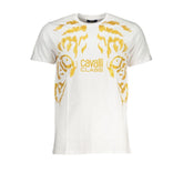 Cavalli Class White Cotton T-Shirt - T-Shirts
