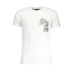 Cavalli Class White Cotton T-Shirt - T-Shirts