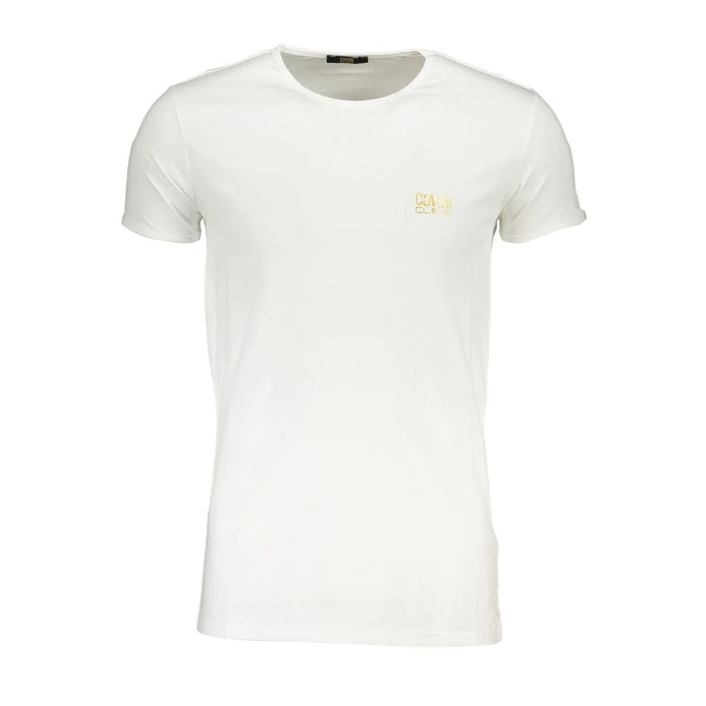 Cavalli Class White Cotton T-Shirt - T-Shirts