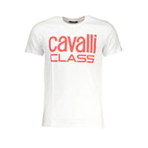 Cavalli Class White Cotton T-Shirt - T-Shirts