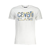 Cavalli Class White Cotton T-Shirt - XL - T-Shirts