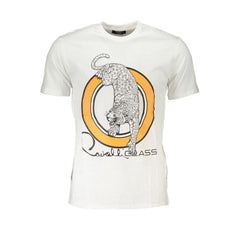 Cavalli Class White Cotton T-Shirt - XL - T-Shirts