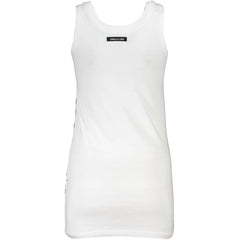 Cavalli Class White Cotton Tank Top - Tank Tops
