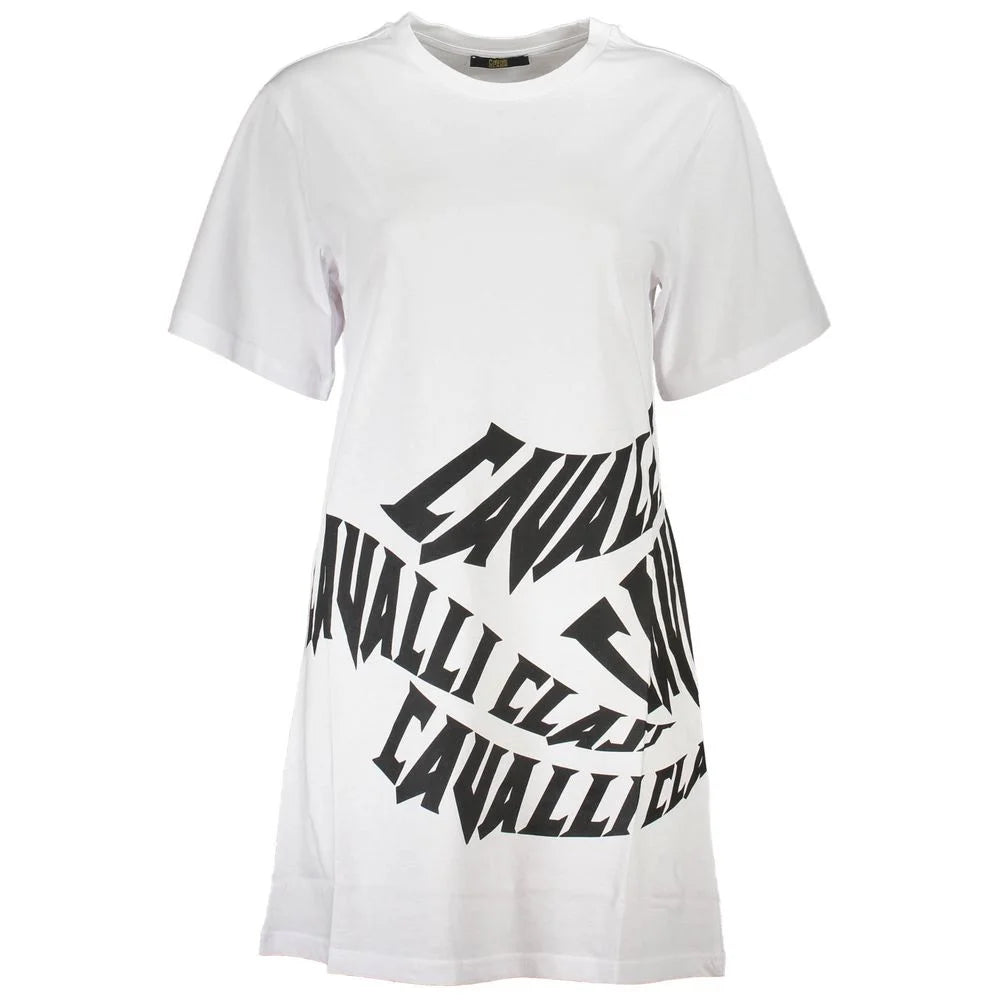 Cavalli Class White Cotton Women Dress - Dresses