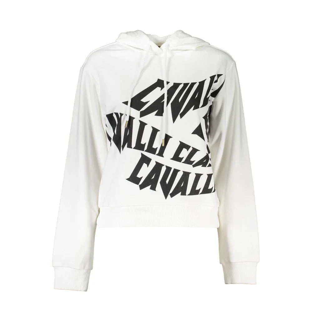 Cavalli Class White Cotton Women Sweater - Hoodies