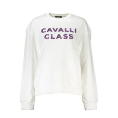 Cavalli Class White Cotton Women Sweater - Sweatshirts