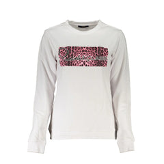 Cavalli Class White Cotton Women Sweater - Sweatshirts