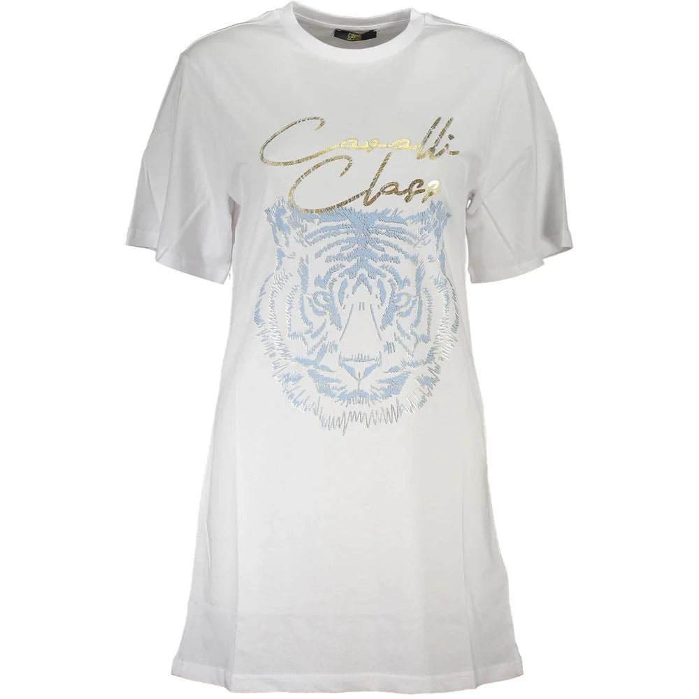 Cavalli Class White Cotton Women T-Shirt - T-Shirts