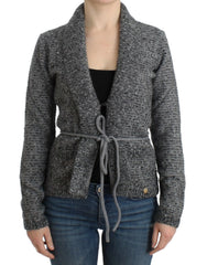 Cavalli Gray wool knitted cardigan - IT44|L - Cardigans