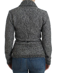 Cavalli Gray wool knitted cardigan - IT44|L - Cardigans