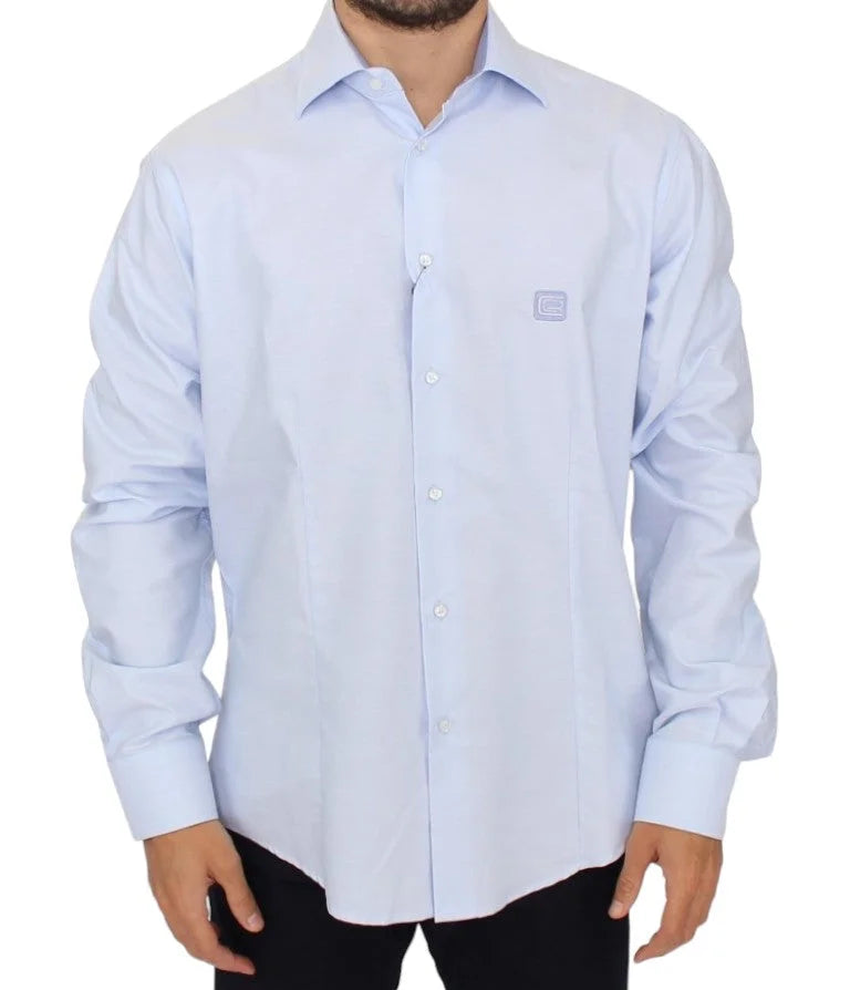 Cavalli Light blue cotton shirt - XL - Shirts