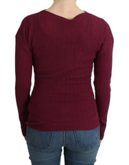 Cavalli Purple knitted wool sweater - Sweaters