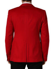 Dolce & Gabbana Red Cashmere Single Breasted Jacket Blazer - IT52 | XL