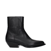 Celine Black Leather Ankle Boots - EU36/US6