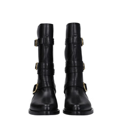 Celine Black Leather Flat Boots - EU41/US11