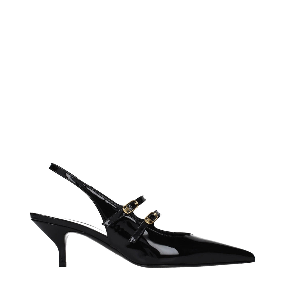 Celine Black Leather Sandals - EU38/US8