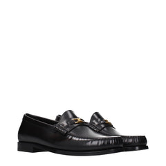 Celine Black Leather Slip-On Loafers - EU41.5/US8.5