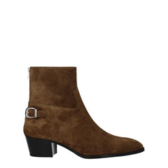 Bottines Chelsea en cuir marron Céline