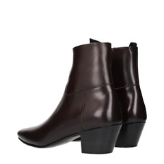 Celine Red Leather Ankle Boots - EU40/US7