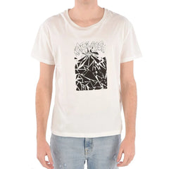 Celine White Cotton T-Shirt - S