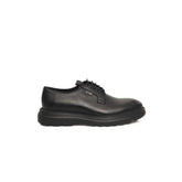 Cerruti 1881 Black Calfskin Men Derby Shoe - EU42/US9 - Shoes