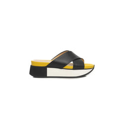 Cerruti 1881 Black Calfskin Women Sandal - EU38/US8 - Sandals