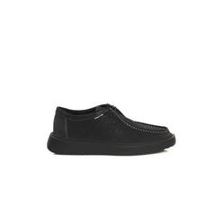 Cerruti 1881 Black Cowhide Men Derby Shoe - EU42/US9 - Flats