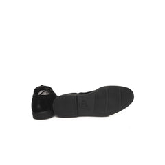 Cerruti 1881 Black Cowhide Men Derby Shoe - Flats