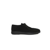 Cerruti 1881 Black Cowhide Men Derby Shoe - Flats